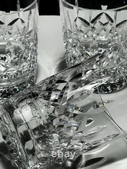 4 Vintage Waterford Crystal Lismore Double Old Fashioned Tumbler Glasses