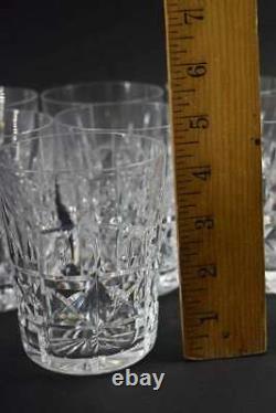 4 Vtg WATERFORD Crystal KYLEMORE Double Old Fashioned Glasses Discontinued Set