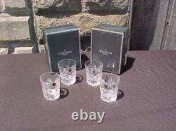 4 WATERFORD CONGRATULATIONS DOUBLE OLD FASHION TUMBLERS OLD FASHIONED NEW w BOX