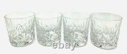 4 WATERFORD Crystal Lismore 3 3/8 Double Old Fashioned Tumbler 9oz IRELAND