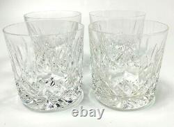 4 WATERFORD Crystal Lismore 3 3/8 Double Old Fashioned Tumbler 9oz IRELAND