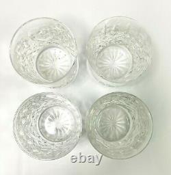 4 WATERFORD Crystal Lismore 3 3/8 Double Old Fashioned Tumbler 9oz IRELAND