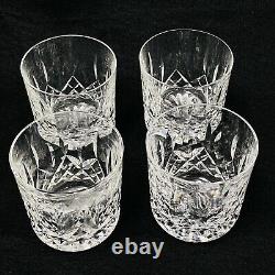 4 WATERFORD Crystal Lismore 3 3/8 Double Old Fashioned Tumbler 9oz IRELAND