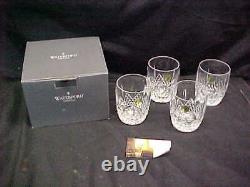 4 WATERFORD LISMORE DOUBLE OLD FASHIONED 14oz TUMBLERS / GLASSES NEW IN BOX