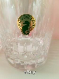 4-WATERFORD Lead Crystal Double Old Fashioned Rocks Glasses Signed