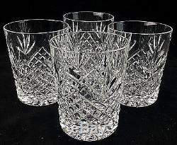4 Waterford Ciara 4 3/8 Double Old Fashioned Tumbler Cocktail Glasses 12oz