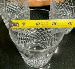 4 Waterford Crystal Alana 4 3/8 Double Old Fashioned Tumblers Ireland Excellent