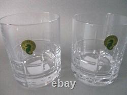 4 Waterford Crystal CLUIN Double Old Fashioned Whiskey Glasses New