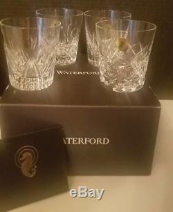 4 Waterford Crystal Distinctive Mixed Double Old Fashioned Glasses Retail $240