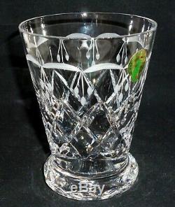 4 Waterford Crystal HERITAGE Set GRAY CUT Double Old Fashioned Tumblers glasses