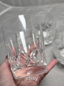 4 Waterford Crystal Harper 14-oz Double Old Fashioned Whiskey Glasses G