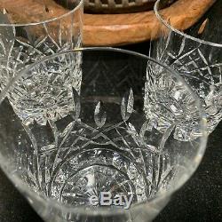 4 Waterford Crystal Lismore 4 3/8 Double Old Fashioned Glasses 12 oz Pristine