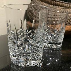 4 Waterford Crystal Lismore 4 3/8 Double Old Fashioned Glasses 12 oz Pristine