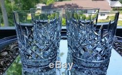4 Waterford Crystal Lismore DOF Double Old Fashioned Glasses Tumblers