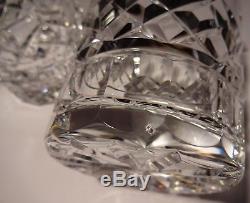 4 Waterford Crystal Lismore Double Old Fashioned Glasses 4 3/8 Made In Ireland