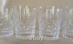 4 Waterford Crystal Lismore Double Old Fashioned Glasses 4,5 MINT Signed 14 oz