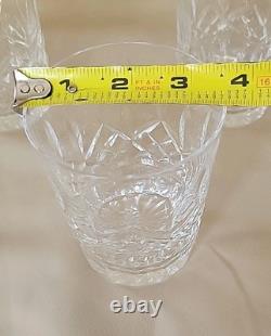 4 Waterford Crystal Lismore Double Old Fashioned Glasses 4,5 MINT Signed 14 oz
