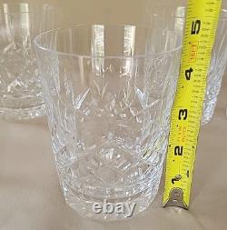 4 Waterford Crystal Lismore Double Old Fashioned Glasses 4,5 MINT Signed 14 oz