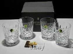 4 Waterford Crystal Lismore Double Old Fashioned Tumbler Glasses Box Ireland