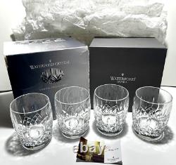4 Waterford Crystal Lismore Traditions Double Old Fashioned Tumbler Glasses