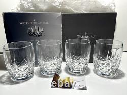 4 Waterford Crystal Lismore Traditions Double Old Fashioned Tumbler Glasses