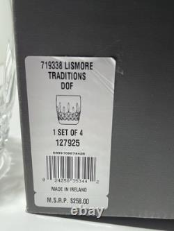 4 Waterford Crystal Lismore Traditions Double Old Fashioned Tumbler Glasses