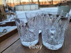 4 Waterford Crystal Millennium Series Double Old Fashioned High Ball Glass