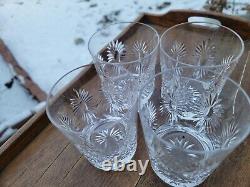 4 Waterford Crystal Millennium Series Double Old Fashioned High Ball Glass