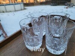 4 Waterford Crystal Millennium Series Double Old Fashioned High Ball Glass
