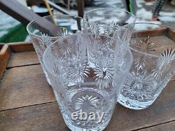 4 Waterford Crystal Millennium Series Double Old Fashioned High Ball Glass