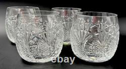 4 Waterford Crystal SEAHORSE Double Old Fashioned Tumblers Glasses