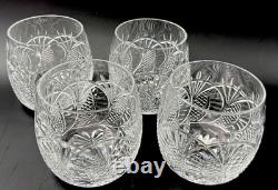 4 Waterford Crystal SEAHORSE Double Old Fashioned Tumblers Glasses