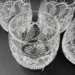 4 Waterford Crystal SEAHORSE Double Old Fashioned Tumblers Glasses 4 Waterford Crystal SEAHORSE Double Old Fashioned Tumblers Glasses