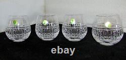 4 Waterford Double Old Fashioned Rolly Polly Glasses New Wat141