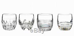 4 Waterford MIXOLOGY CLEAR DOUBLE OLD FASHIONED GLASSES NEW