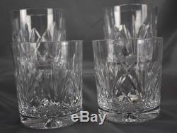 (4) Waterford Marquis Brookside Straight Sided Double Old Fashioned Tumblers