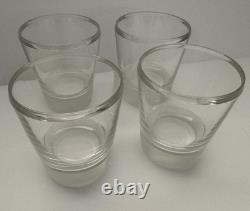 4 Wedgwood Vera Wang Illusion Double Old Fashioned Glass 4 1/4