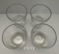 4 Wedgwood Vera Wang Illusion Double Old Fashioned Glass 4 1/4