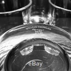 4 William Yeoward Maggie Double Old Fashioned Clear Glasses Tumbler