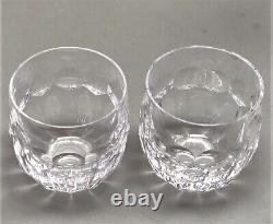 4 pieces Waterford CURRAGHMORE, Double Old Fashioned Whiskey Glasses, 3.5 signed