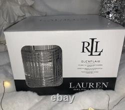 4pc Ralph Lauren Glen Plaid 11.8 Oz. Double Old Fashioned Glasses New in Box