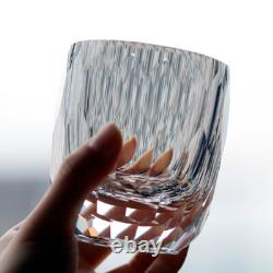 4pcs/set Crystal Glass Rocks Whiskey Glasses Old Fashioned Cut Clear Diamond 7oz