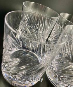 4x Waterford Michele DOUBLE Old Fashioned Cut Crystal Glasses Set Whiskey Rocks