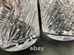4x Waterford Michele DOUBLE Old Fashioned Cut Crystal Glasses Set Whiskey Rocks