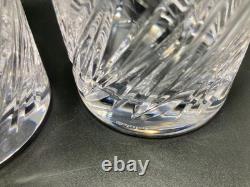 4x Waterford Michele DOUBLE Old Fashioned Cut Crystal Glasses Set Whiskey Rocks