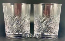 4x Waterford Michele DOUBLE Old Fashioned Cut Crystal Glasses Set Whiskey Rocks 4x Waterford Michele DOUBLE Old Fashioned Cut Crystal Glasses Set Whiskey Rocks