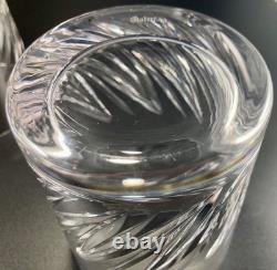 4x Waterford Michele DOUBLE Old Fashioned Cut Crystal Glasses Set Whiskey Rocks