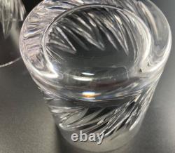 4x Waterford Michele DOUBLE Old Fashioned Cut Crystal Glasses Set Whiskey Rocks