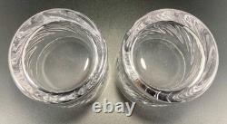 4x Waterford Michele DOUBLE Old Fashioned Cut Crystal Glasses Set Whiskey Rocks