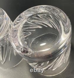 4x Waterford Michele DOUBLE Old Fashioned Cut Crystal Glasses Set Whiskey Rocks